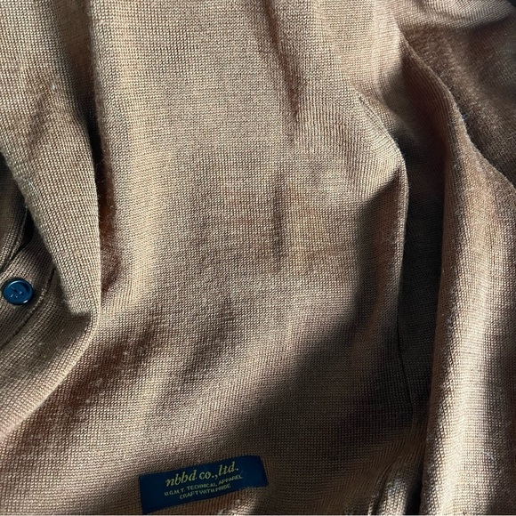 NEIGHBORHOOD Men's sz M Dark Orange Wool Blend Cardigan Vneck Long Slee… - Picture 7 of 10